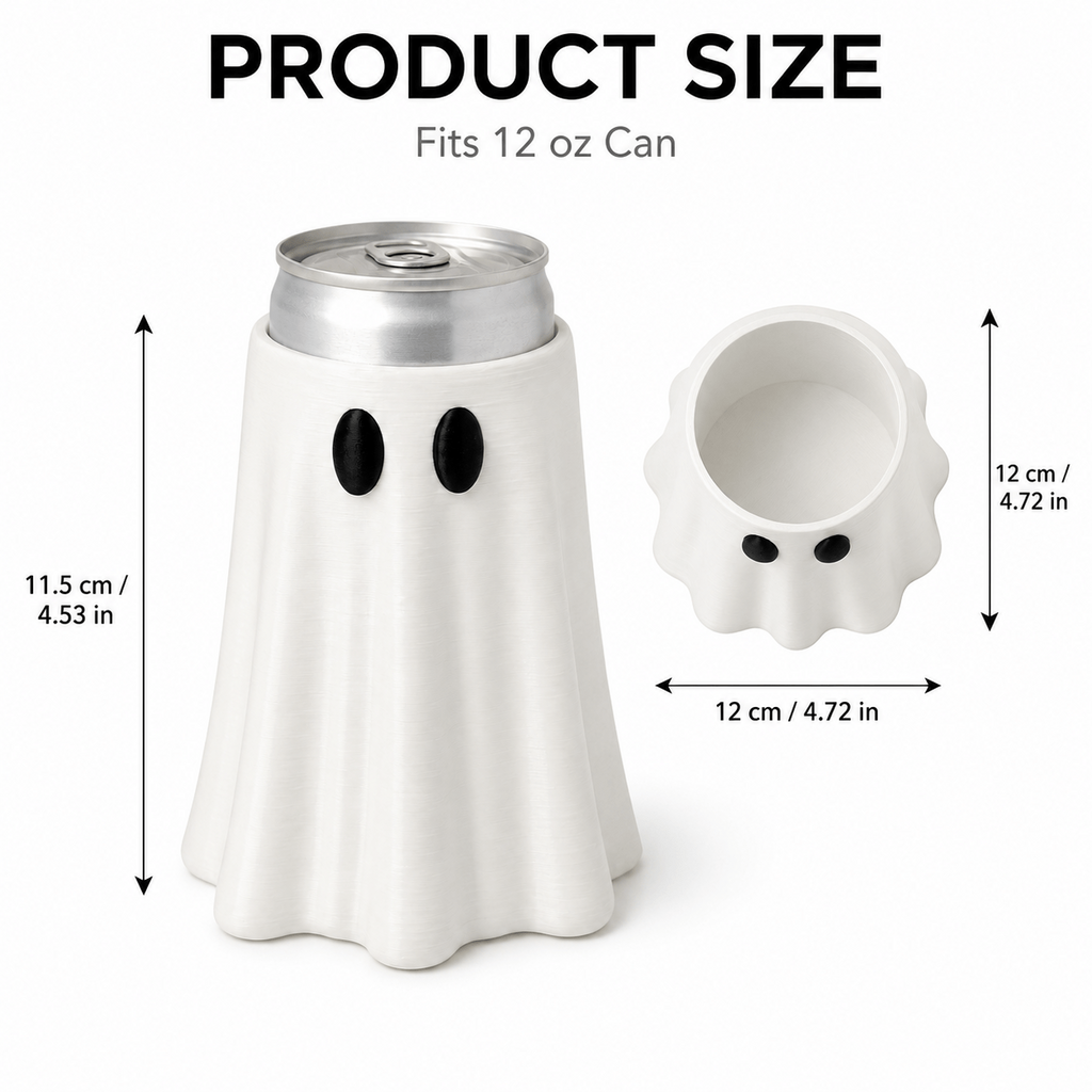 Size chart: fits a standard 12 oz can, 11.5 cm tall