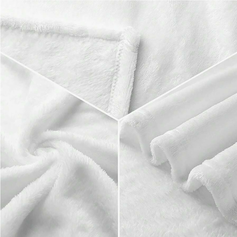 Close-up of the brushed flannel surface and hemmed edge