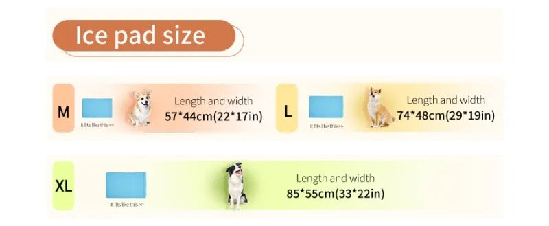 Size chart: M is 57 by 44 cm or 22 by 17 inches, L is 74 by 48 cm or 29 by 19 inches, XL is 85 by 55 cm or 33 by 22 inches